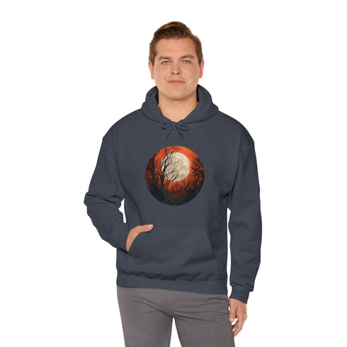 Halloween Harvest Moon - Graphic Hooded Sweatshirt